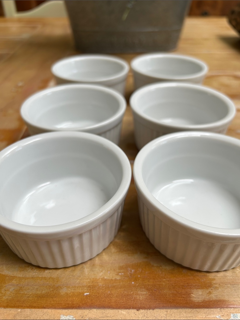 Set of six ramekins! Dishwasher, microwave, oven, & freezer safe!